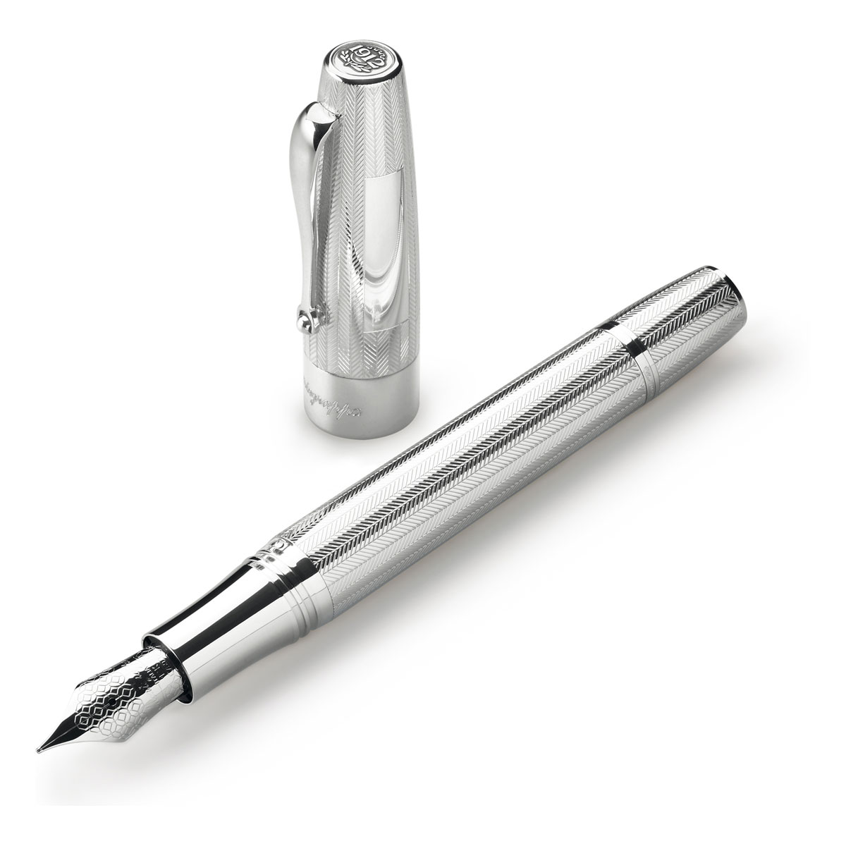 Montegrappa Extra Silver Fountain Pen Extra Argento